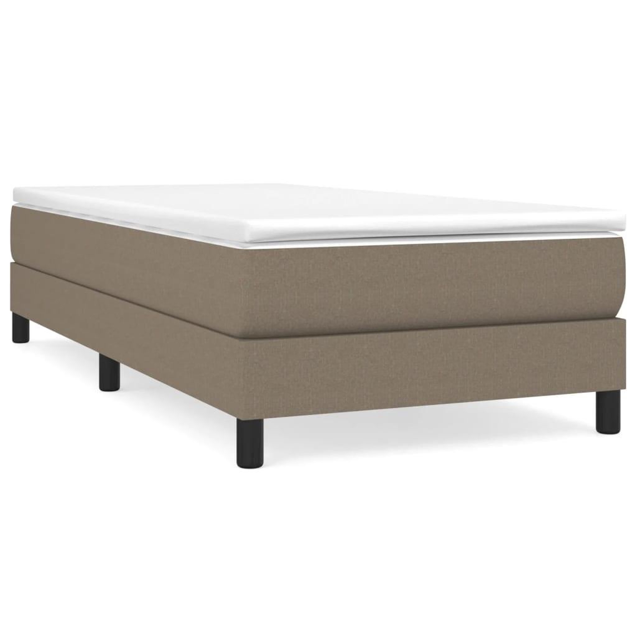 Voir la diapositive 2 : VIDAXL Cadre de lit sans matelas taupe 90x190 cm tissu