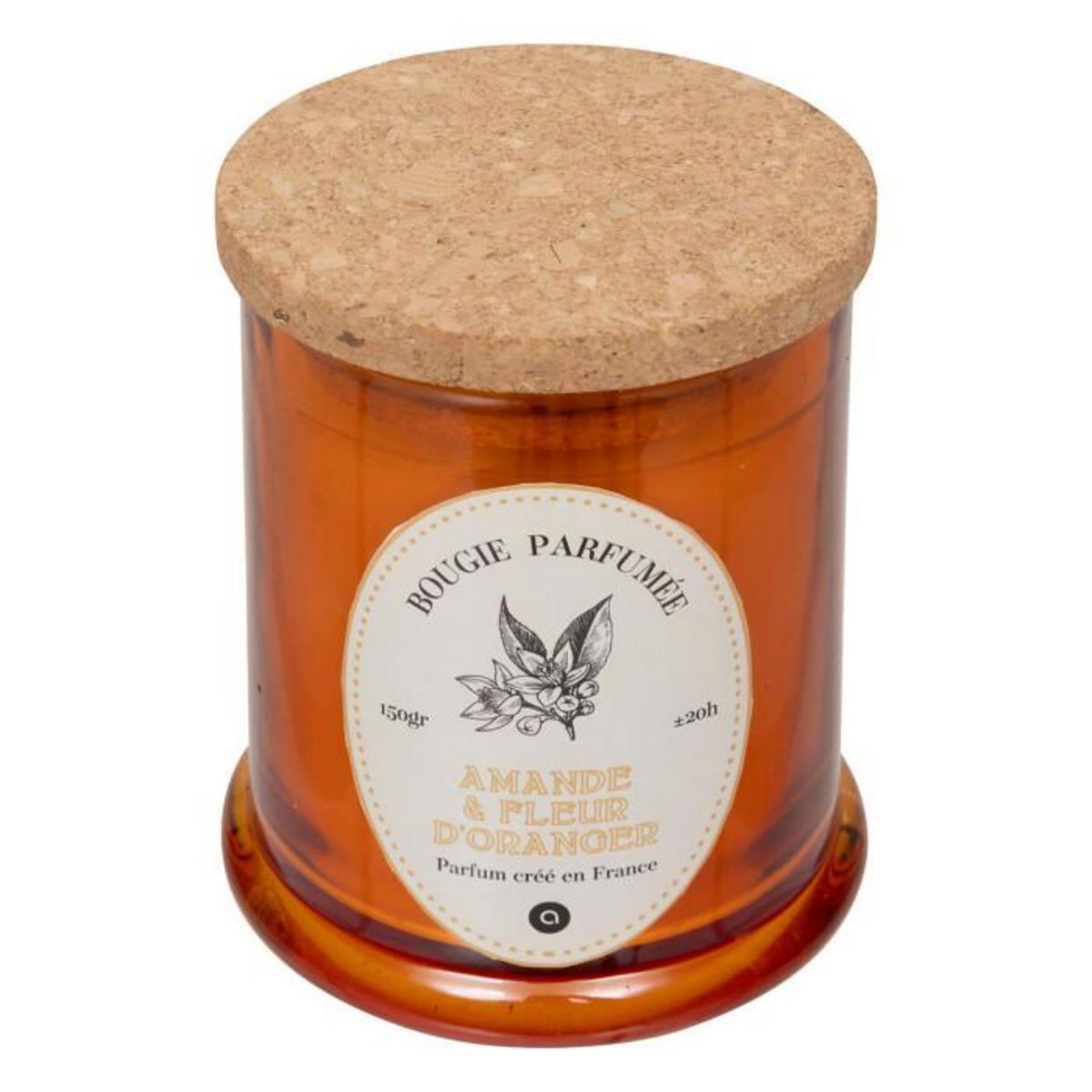 ATMOSPHERA Bougie Parfumée  Hapo  150g Amande & Fleur d'Oranger