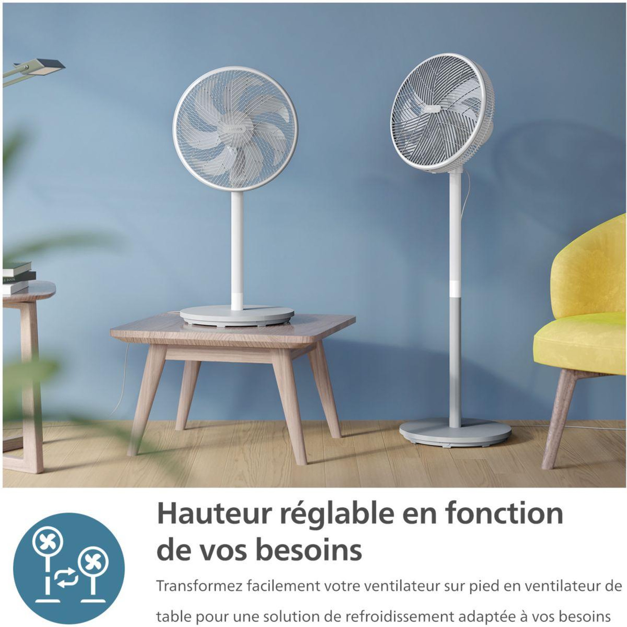 Voir la diapositive 2 : Philips Ventilateur CX2550/00
