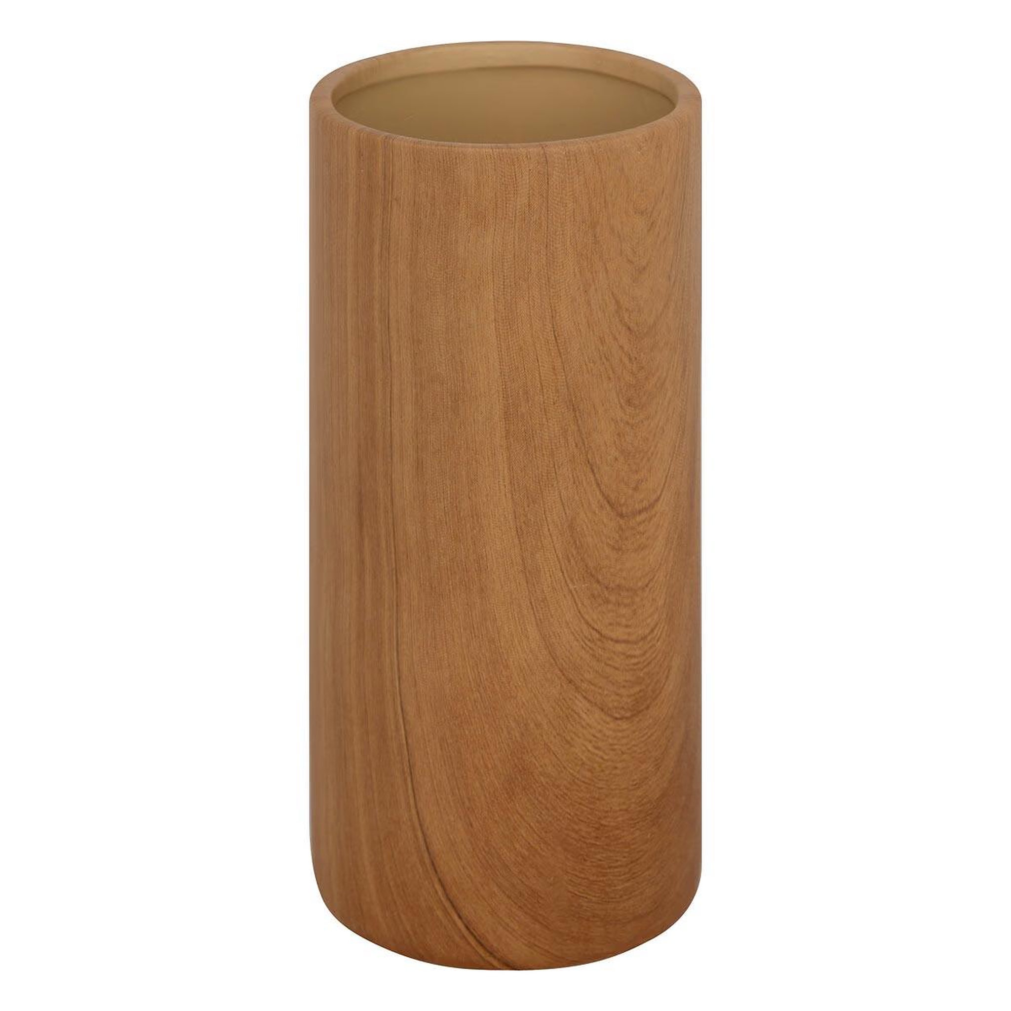 ATMOSPHERA Vase cylindrique effet bois  soa  20cm marron