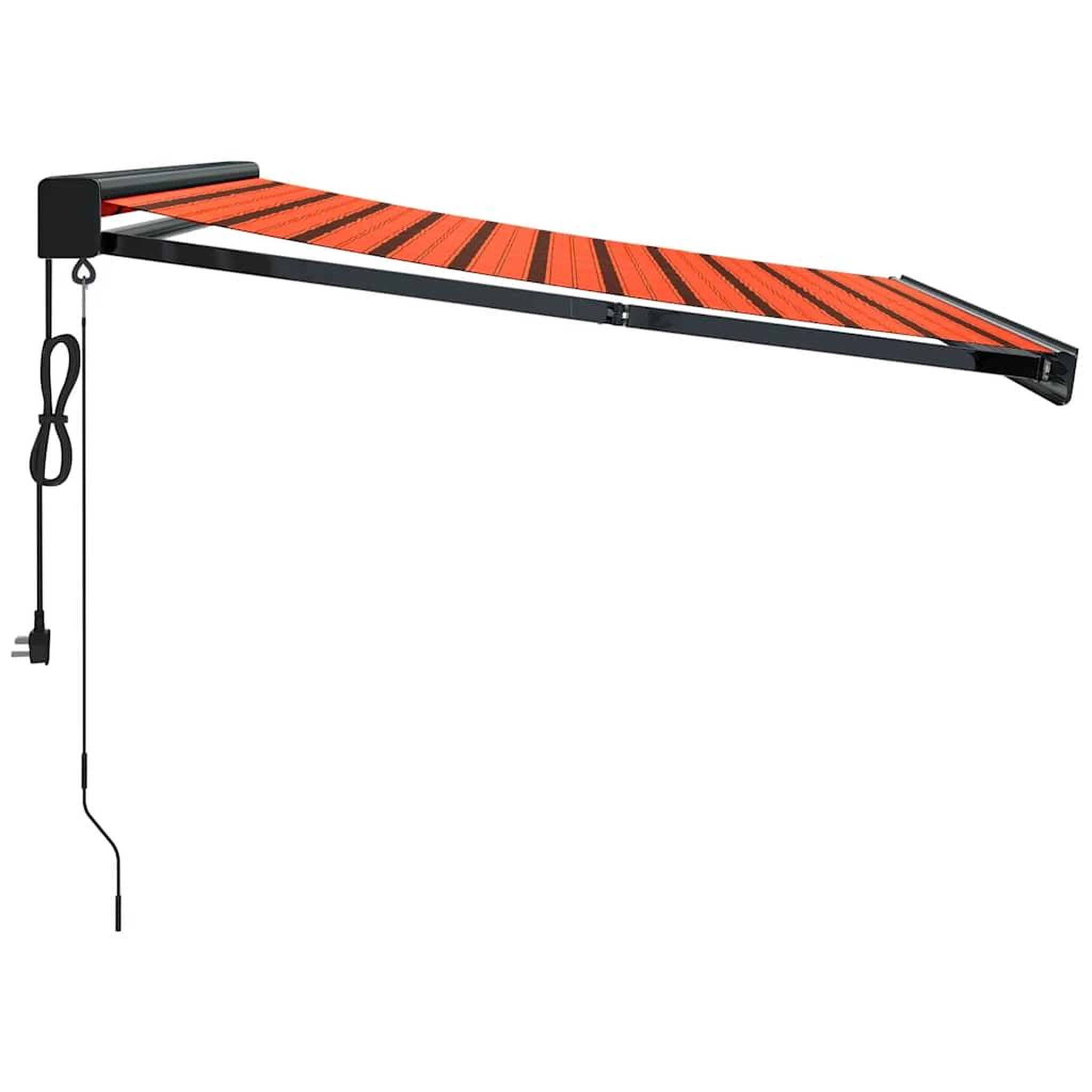 Voir la diapositive 4 : VIDAXL Auvent retractable orange et marron 3,5x2,5m tissu et aluminium