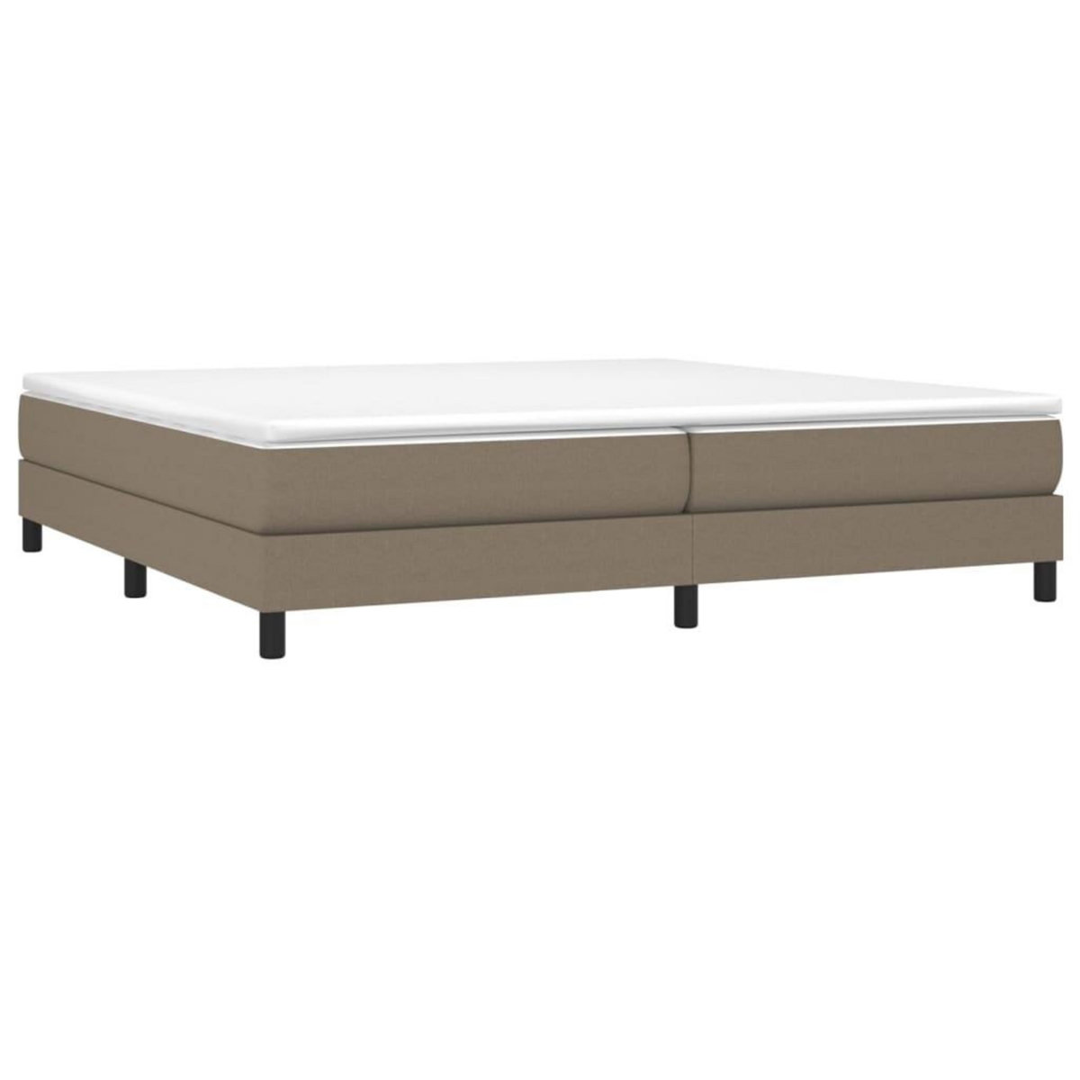 VIDAXL Sommier a lattes de lit avec matelas Taupe 200x200 cm Tissu