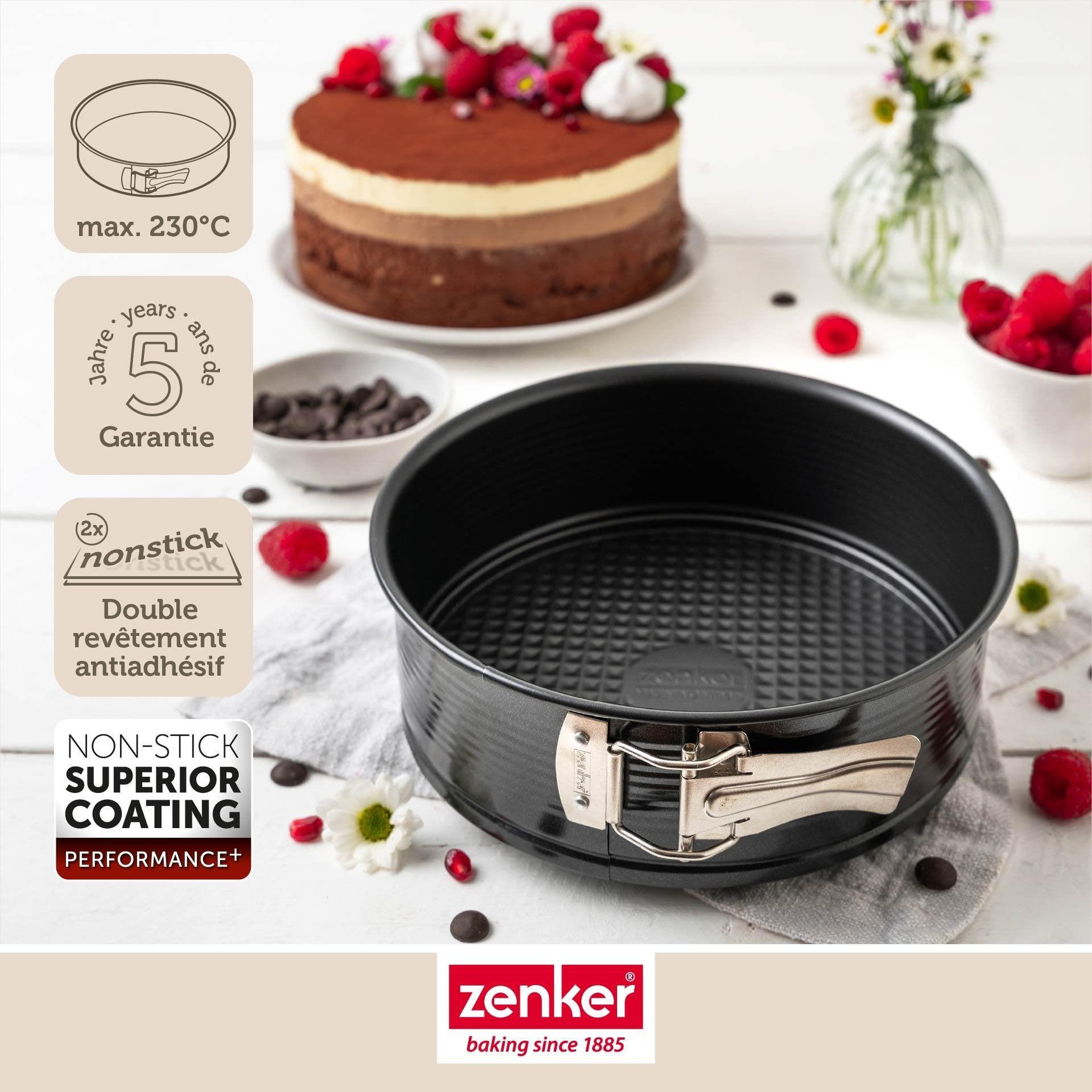 Voir la diapositive 5 : ZENKER Moule à manqué à charnière 20 cm zenker perfectback+