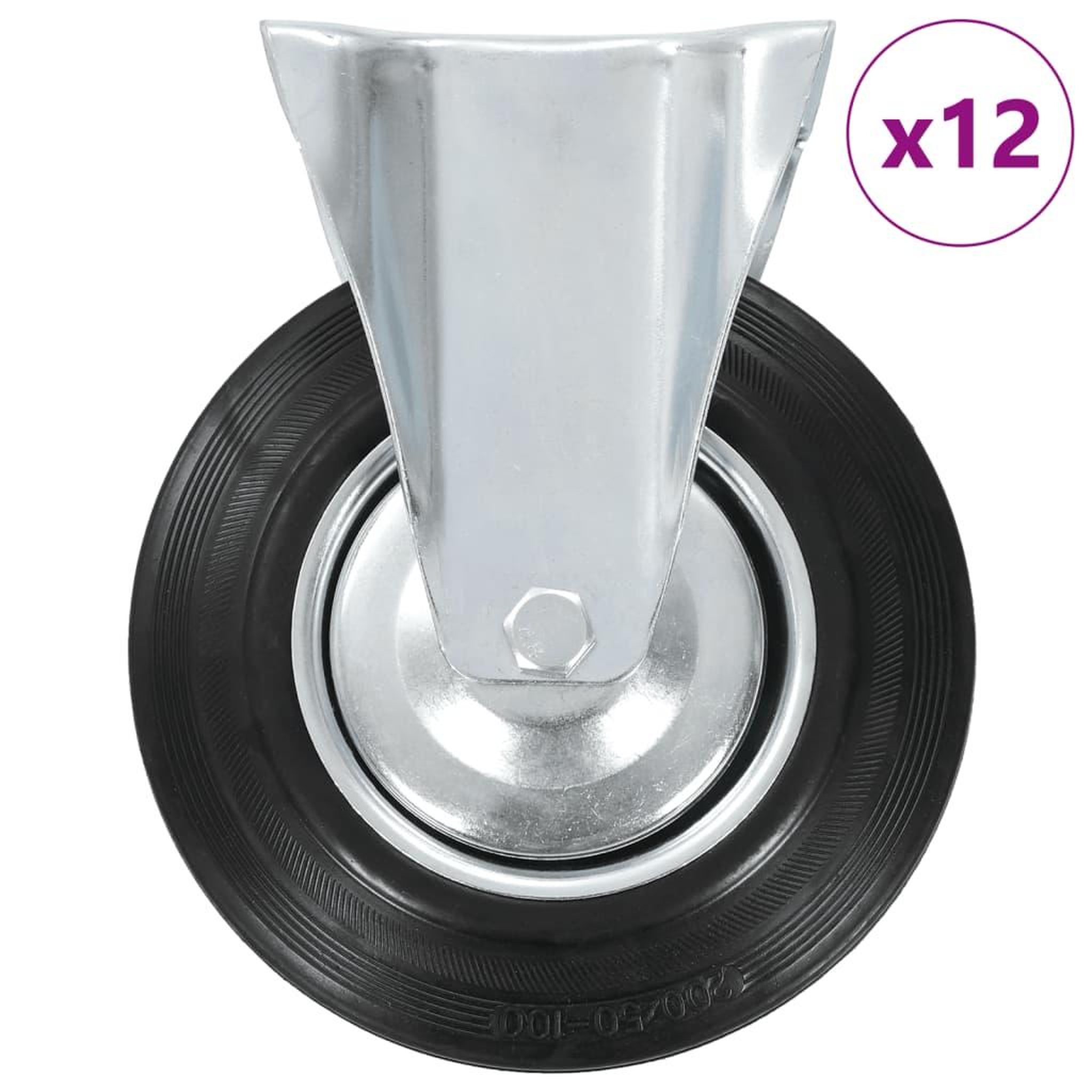 Voir la diapositive 1 : VIDAXL 12 pcs Roulettes fixes 200 mm