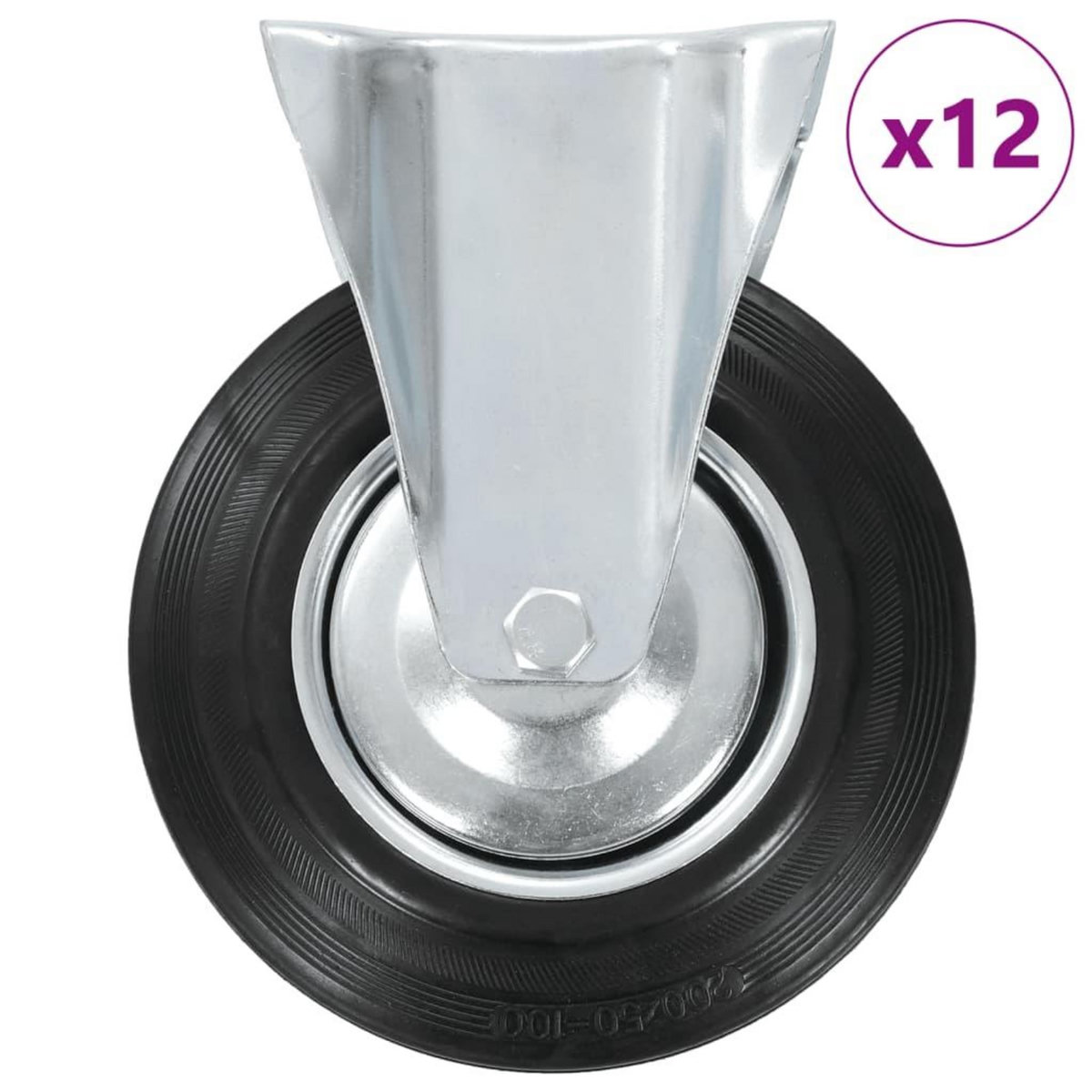 VIDAXL 12 pcs Roulettes fixes 200 mm