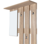 Voir la diapositive 3 : ID MARKET Vestiaire d'entrée avec miroir PAULIN design hêtre portes blanches