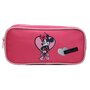 Bagtrotter Trousse scolaire rectangulaire Disney Minnie Coeur Rose Bagtrotter