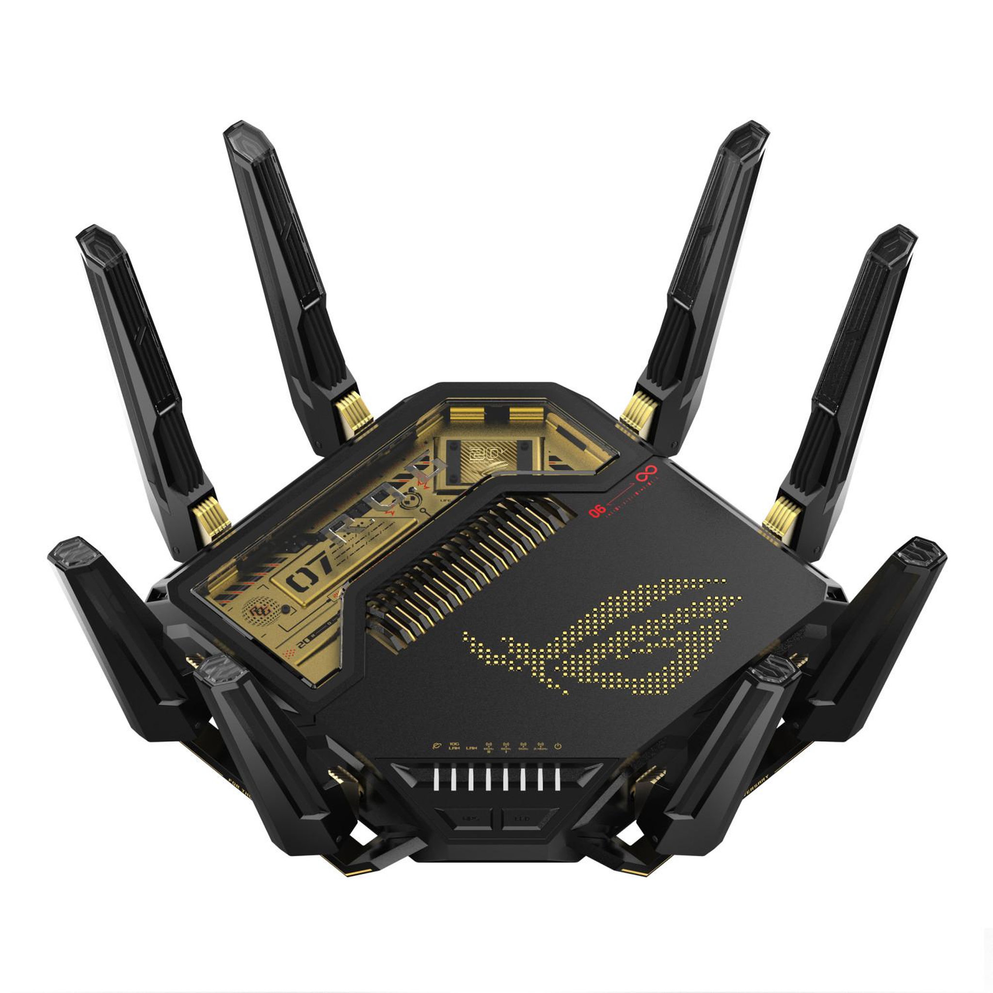 Voir la diapositive 3 : ASUS Asus rog rapture gt-be98 routeur sans fil 10 gigabit ethernet quad-band (2.4 ghz / 5 ghz-1 / 5 ghz-2 / 6 ghz) noir