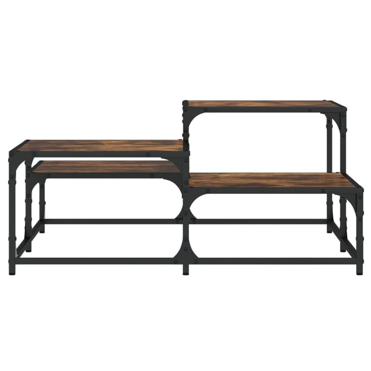 VIDAXL Table basse chene fume 87,5x87,5x40cm bois d'ingenierie