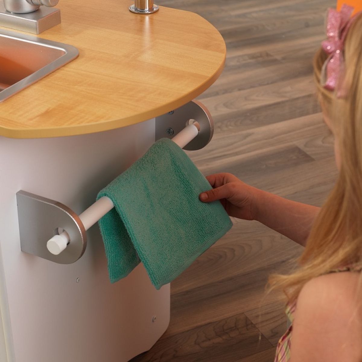 Kidkraft Cuisine enfant Uptown blanche en bois - Jouet d'imitation