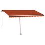Voir la diapositive 3 : VIDAXL Auvent manuel retractable avec LED 400x300 cm Orange et marron