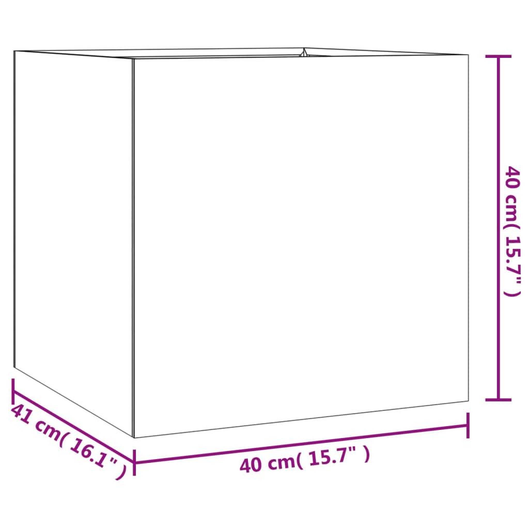 Voir la diapositive 6 : VIDAXL Jardiniere 40x41x40 cm acier corten