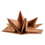 Paris Prix Lot de 12 Serviettes en Papier  Pré Pliées  40x60cm Kraft