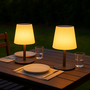 Voir la diapositive 2 : Lumisky Lampe de table solaire STANDY TINY Blanc Acier H25cm