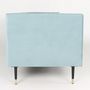 Voir la diapositive 3 : Paris Prix Fauteuil Design en Velours  Goya  76cm Bleu