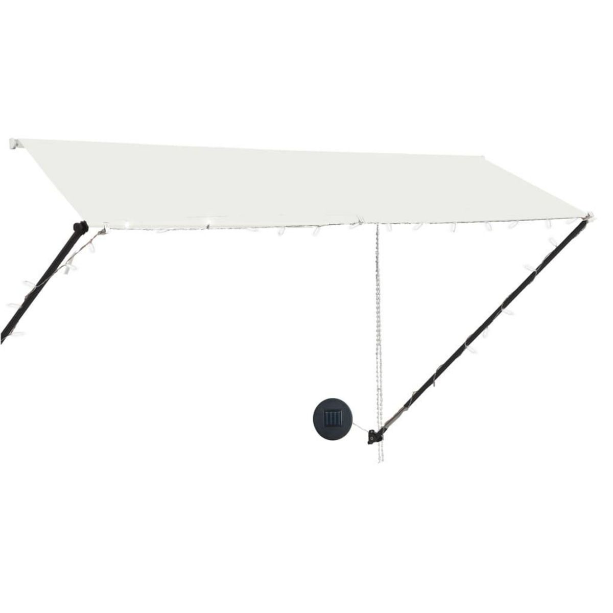 VIDAXL Auvent retractable avec LED 300x150 cm Creme