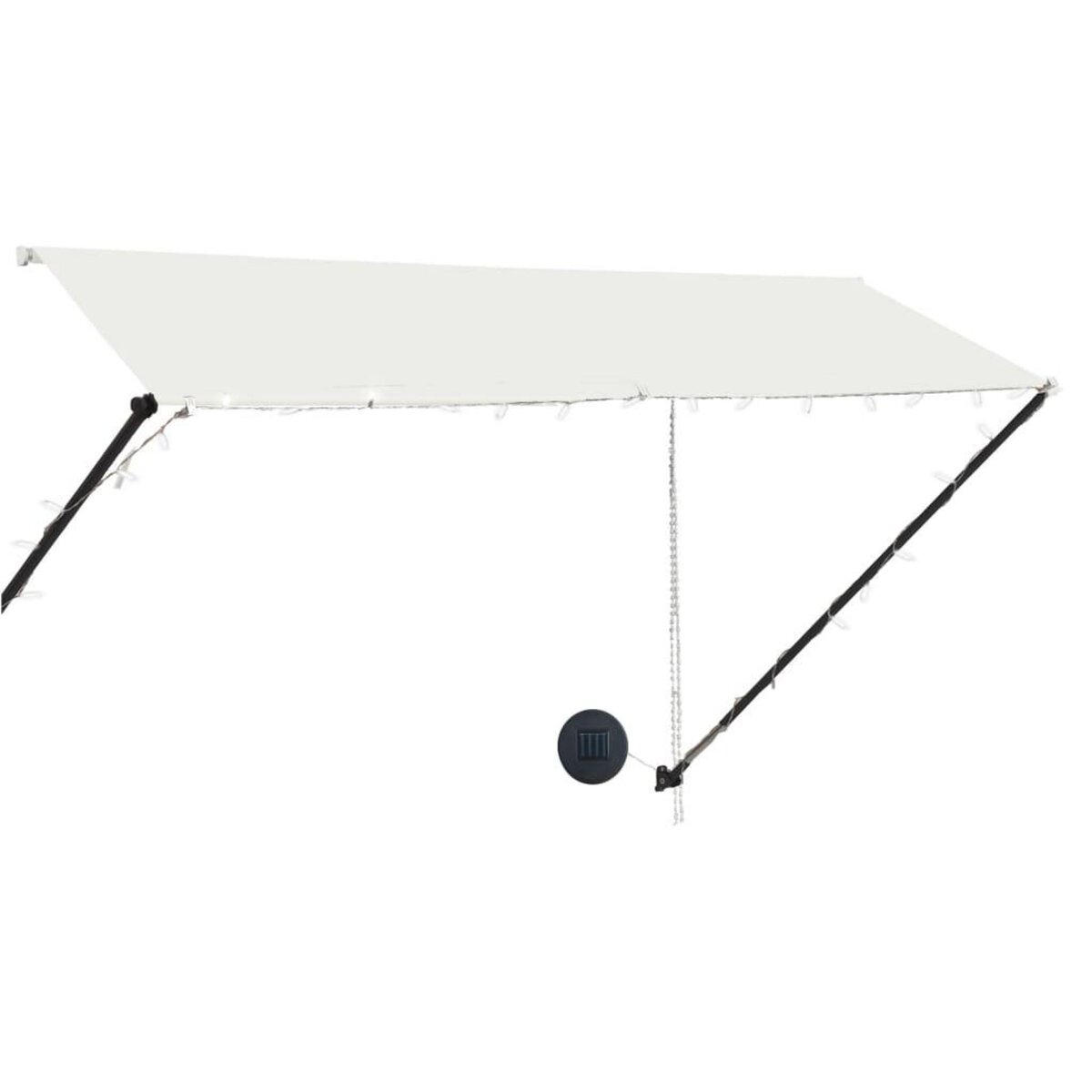 VIDAXL Auvent retractable avec LED 300x150 cm Creme