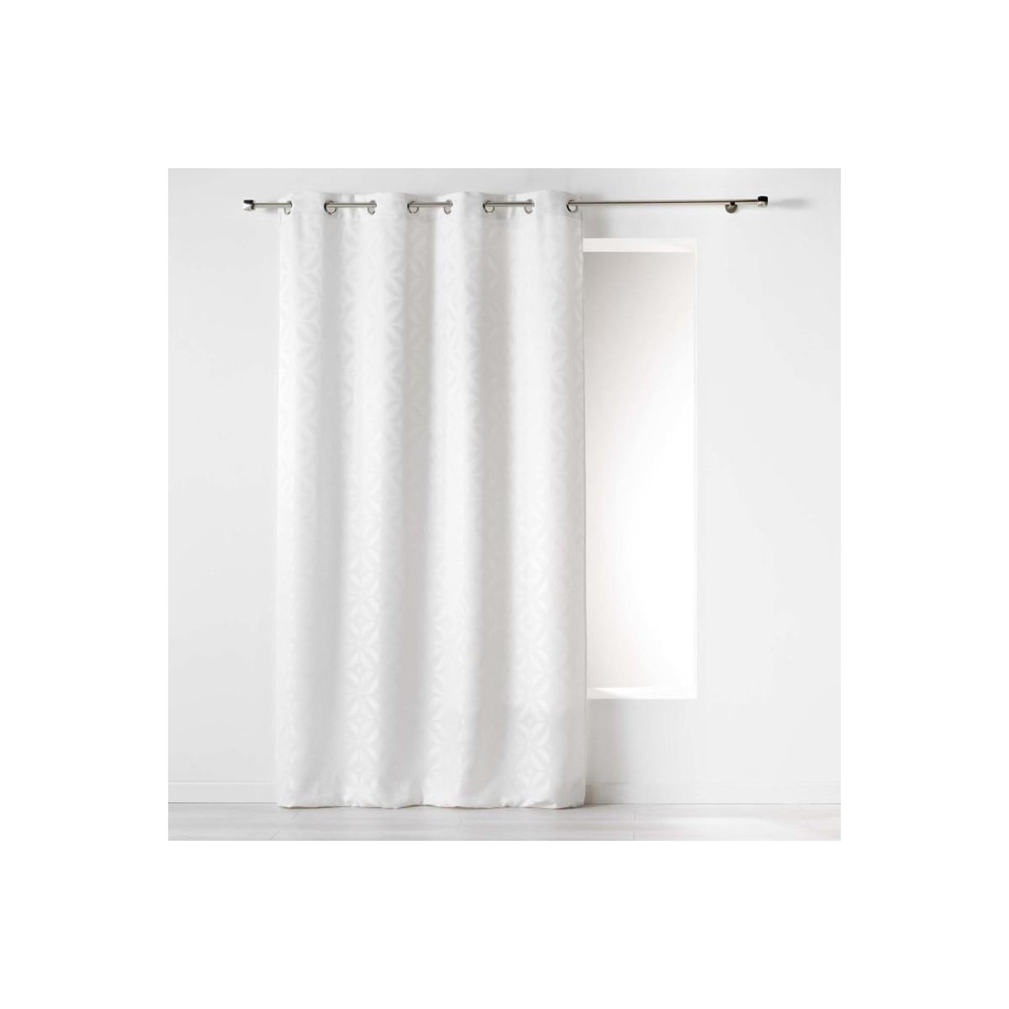 Douceur d'Intérieur Rideau à oeillets  majestic  140x260cm blanc