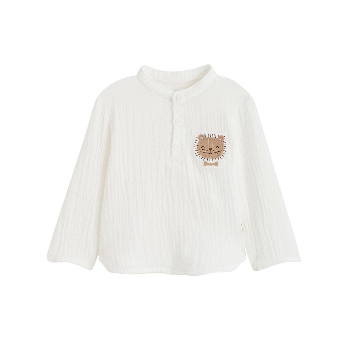Petit Béguin Chemise enfant en gaze de coton Auguste