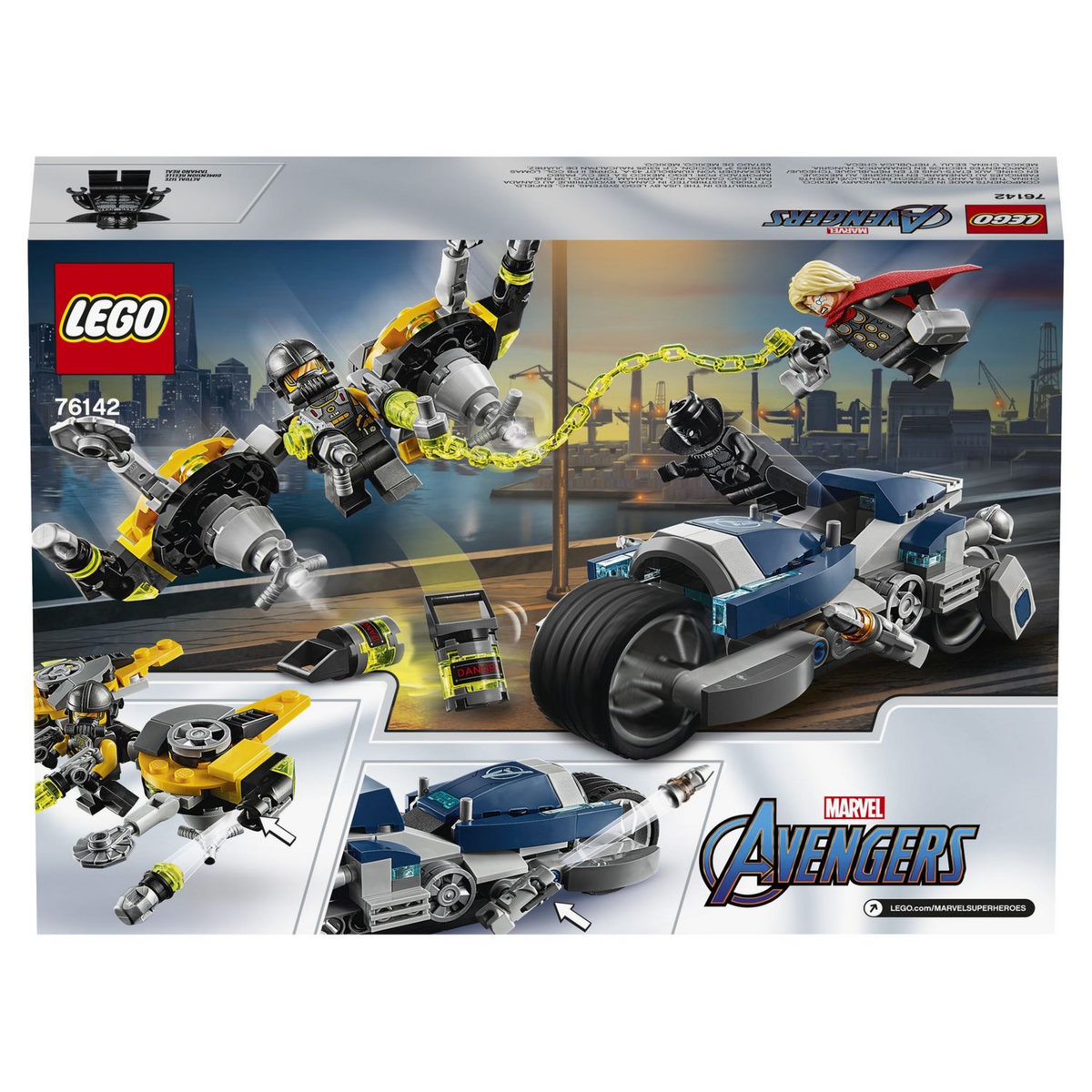 LEGO Super Héros Marvel 76142 - L'Attaque du Speeder Bike des Avengers 