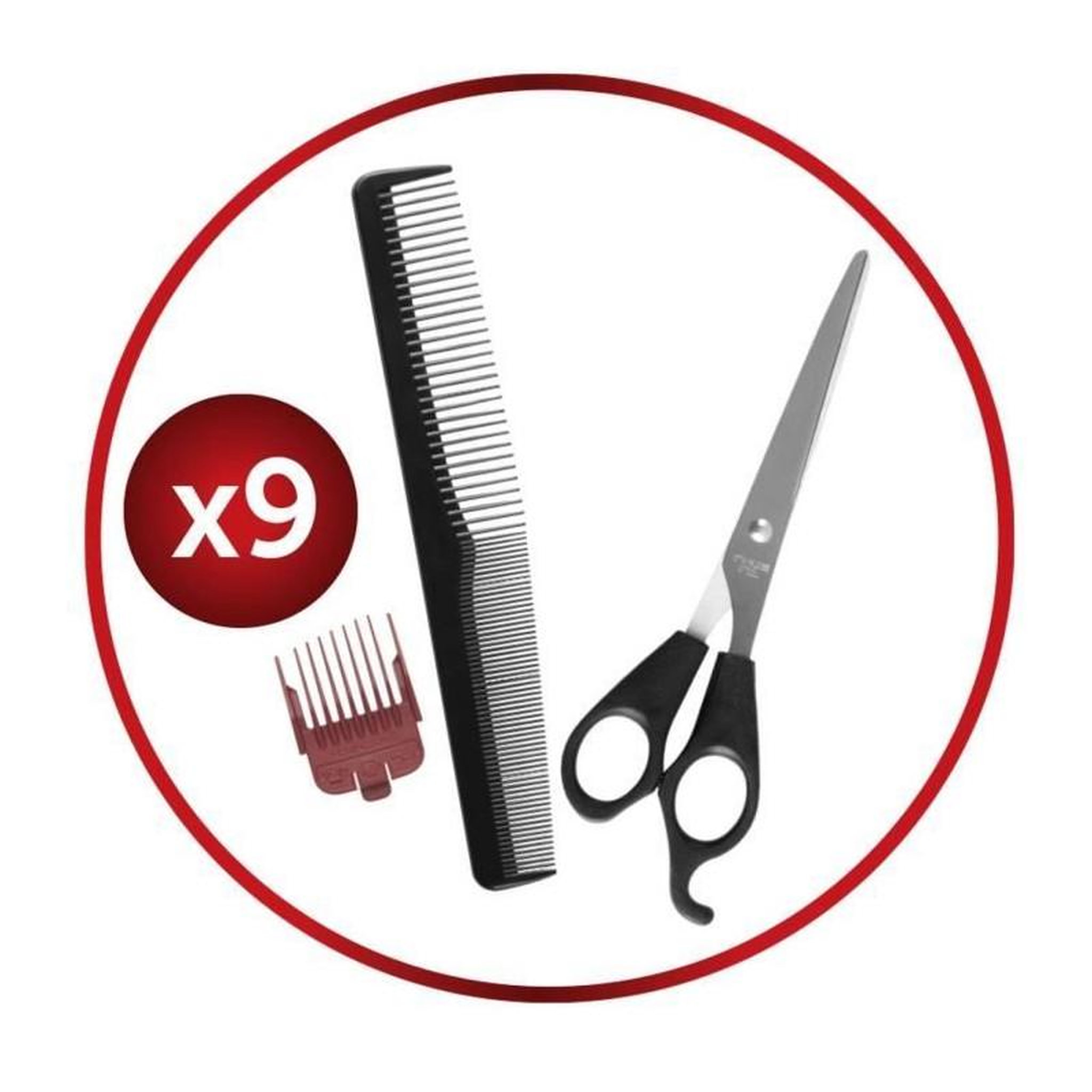Voir la diapositive 2 : REMINGTON Tondeuse Cheveux REMINGTON HC550 Easy Fade Pro – sans fil – étanche – guides de coupe fixe, a dégradé et pour oreilles