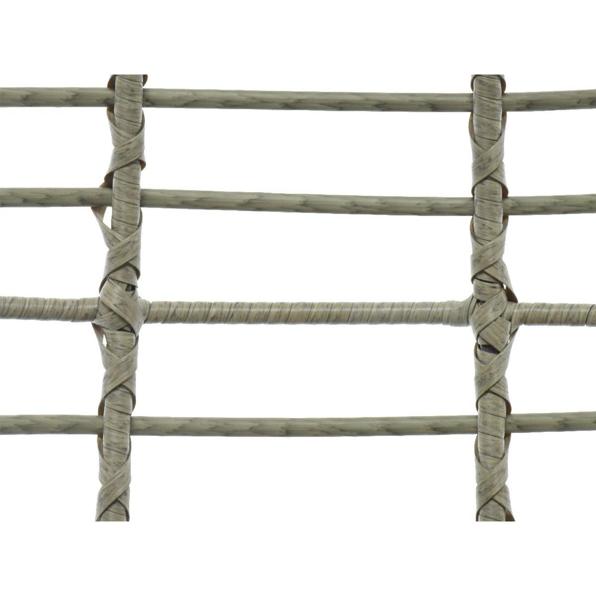 JARDIDECO Salon de jardin en résine tressée gris Evora avec table basse - 4 places