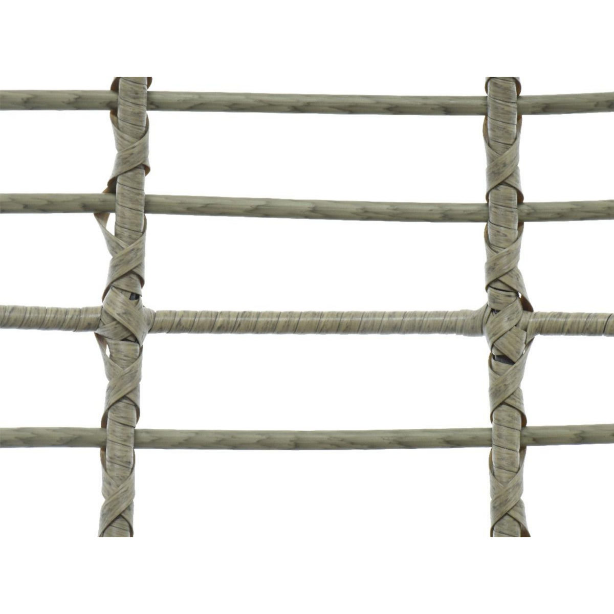 JARDIDECO Salon de jardin en résine tressée gris Evora avec table basse - 4 places