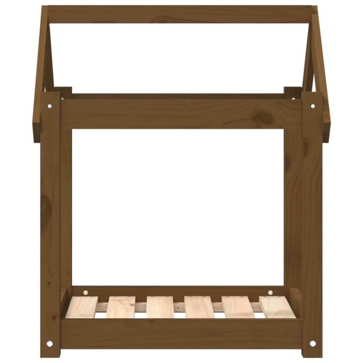 VIDAXL Lit pour chien Marron miel 61x50x70 cm Bois de pin solide