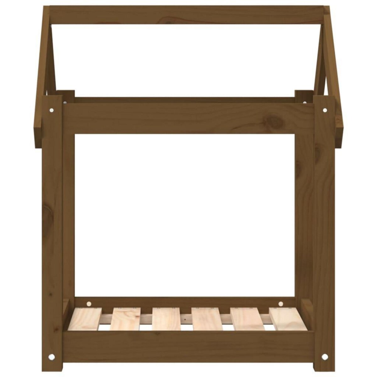 VIDAXL Lit pour chien Marron miel 61x50x70 cm Bois de pin solide