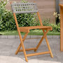 Voir la diapositive 1 : VIDAXL Chaises de bistrot lot de 2 gris bois massif d'acacia et rotin