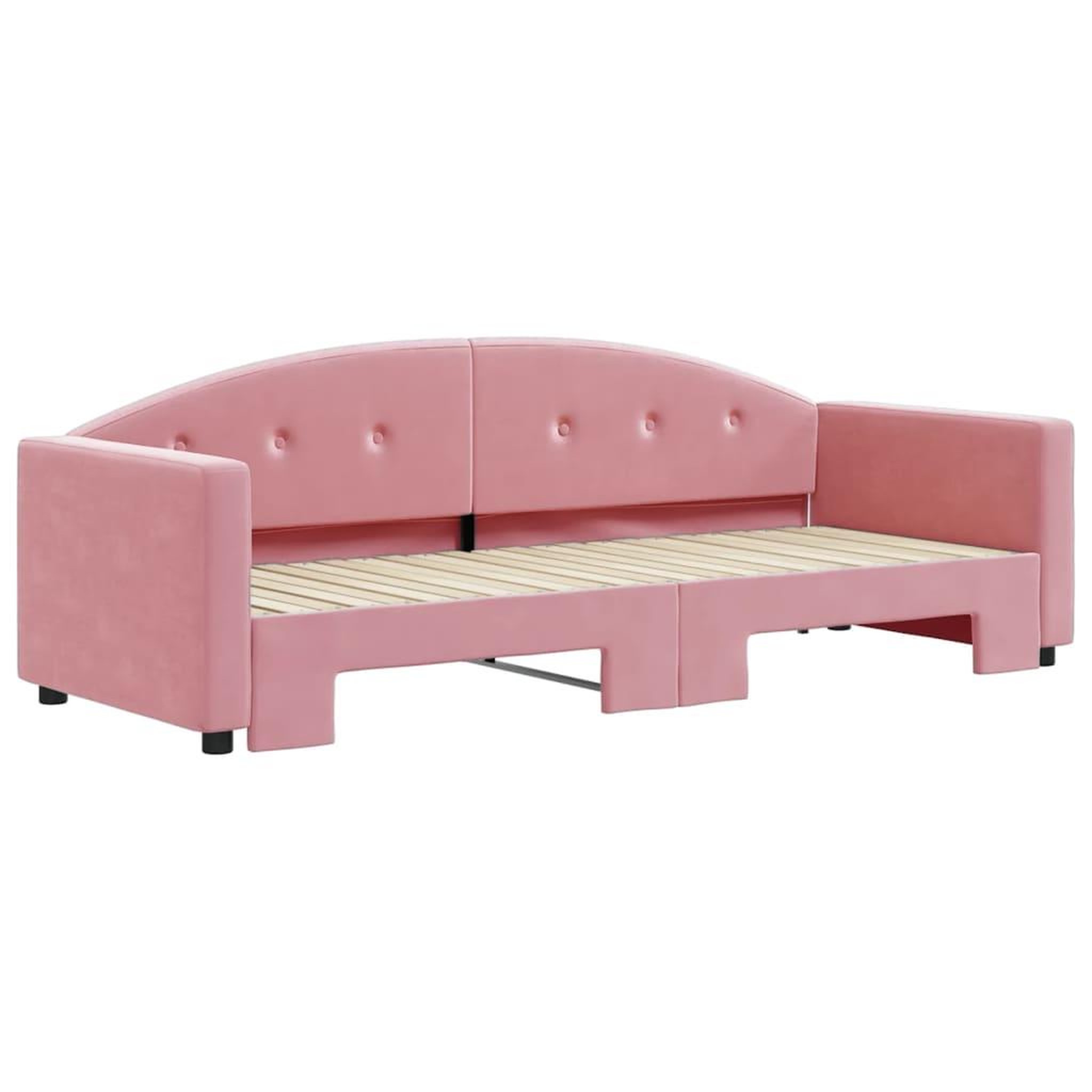 Voir la diapositive 3 : VIDAXL Lit de jour avec gigogne sans matelas rose 80x200 cm
