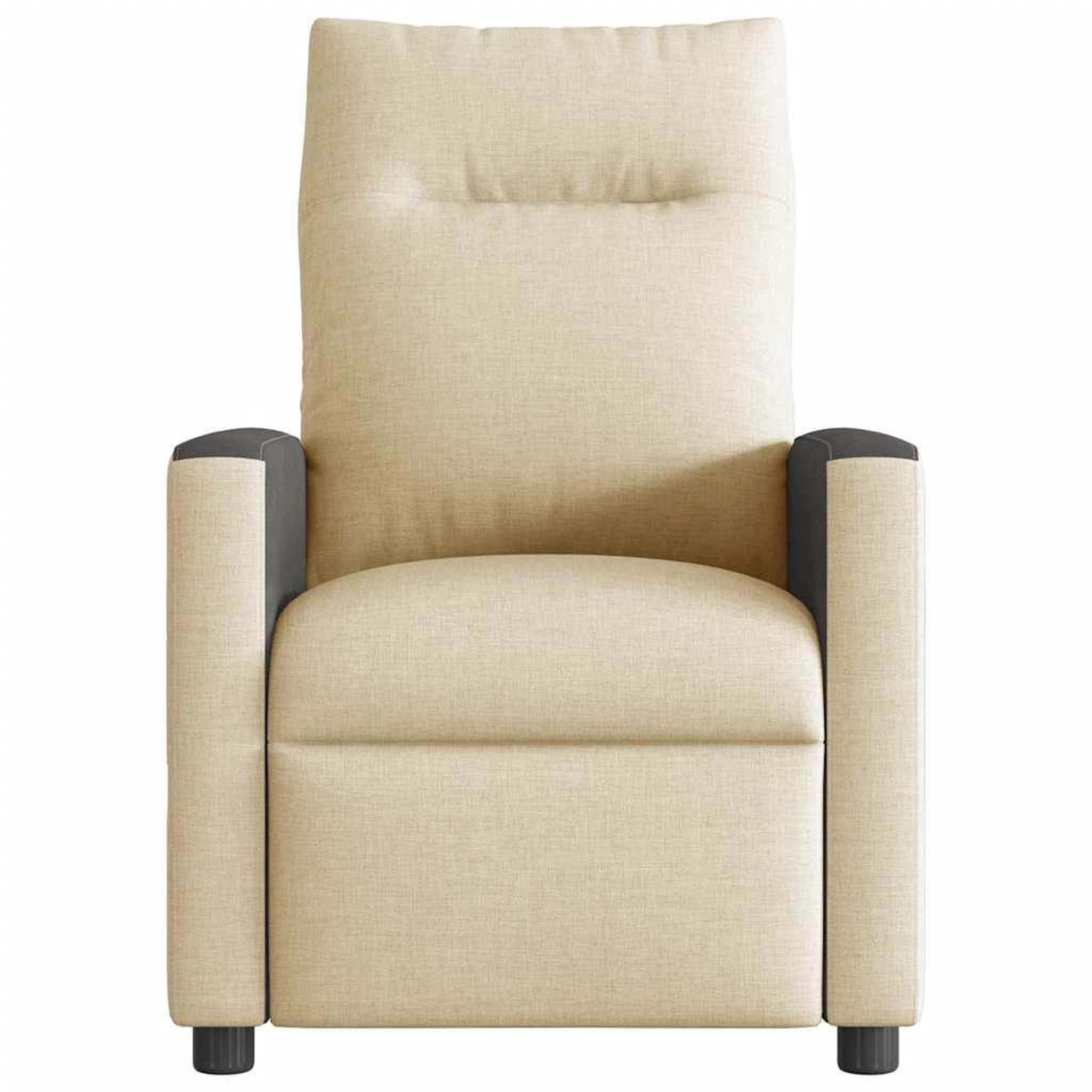 Voir la diapositive 3 : VIDAXL Fauteuil de massage inclinable Creme Tissu