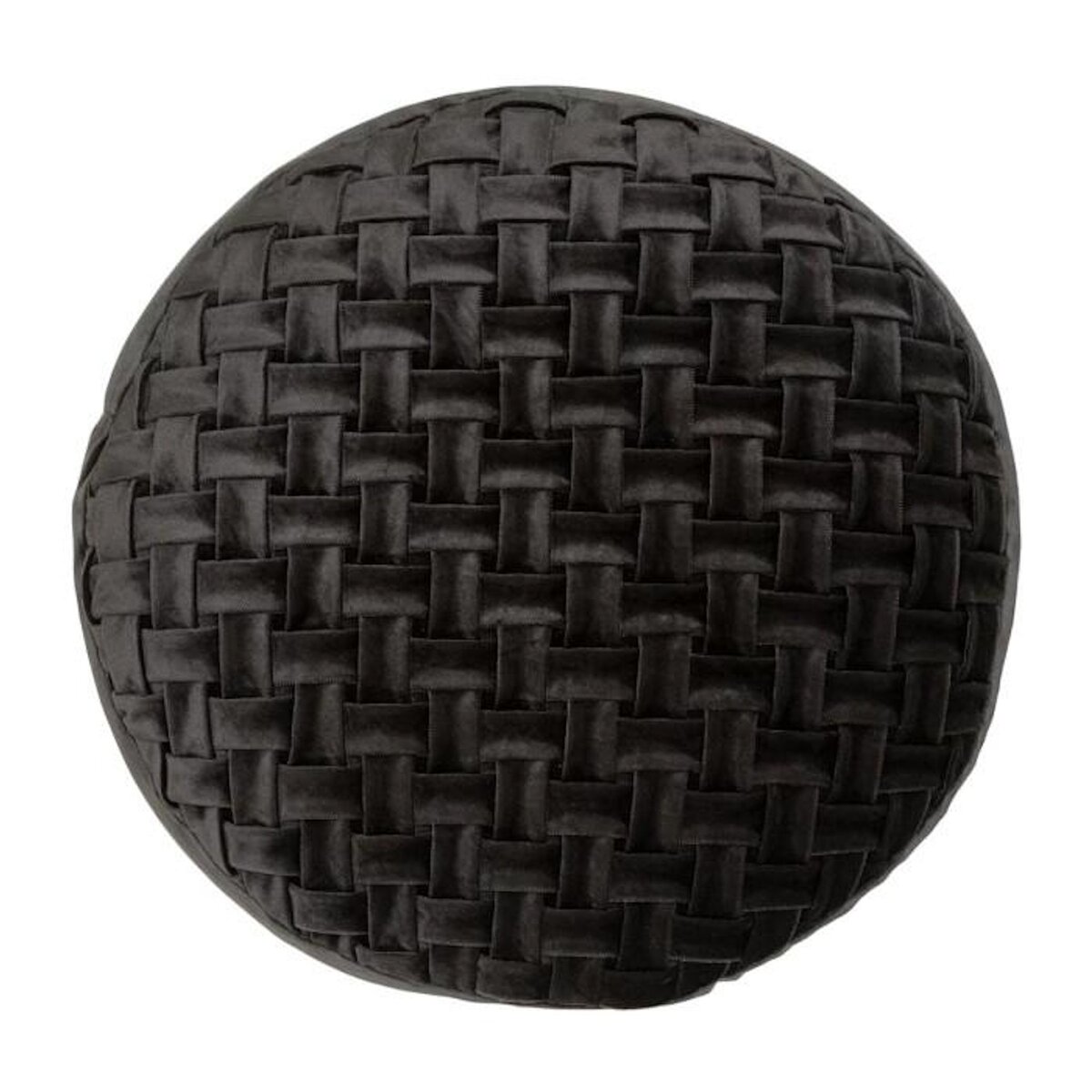 ATMOSPHERA Coussin de Sol Velours Tressé  Suite  40cm Gris