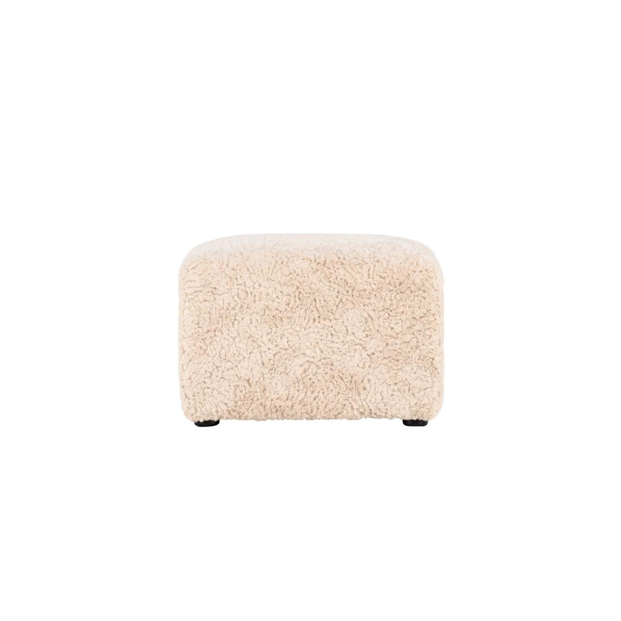 Voir la diapositive 2 : Paris Prix Pouf effet fourrure  frankie  50cm beige