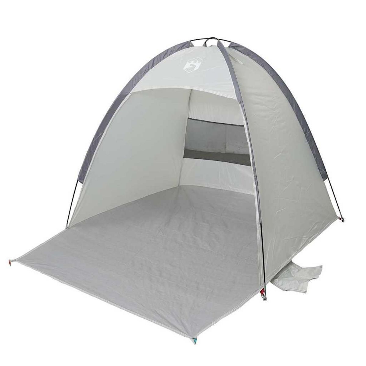 VIDAXL Tente de plage 3 personnes gris impermeable