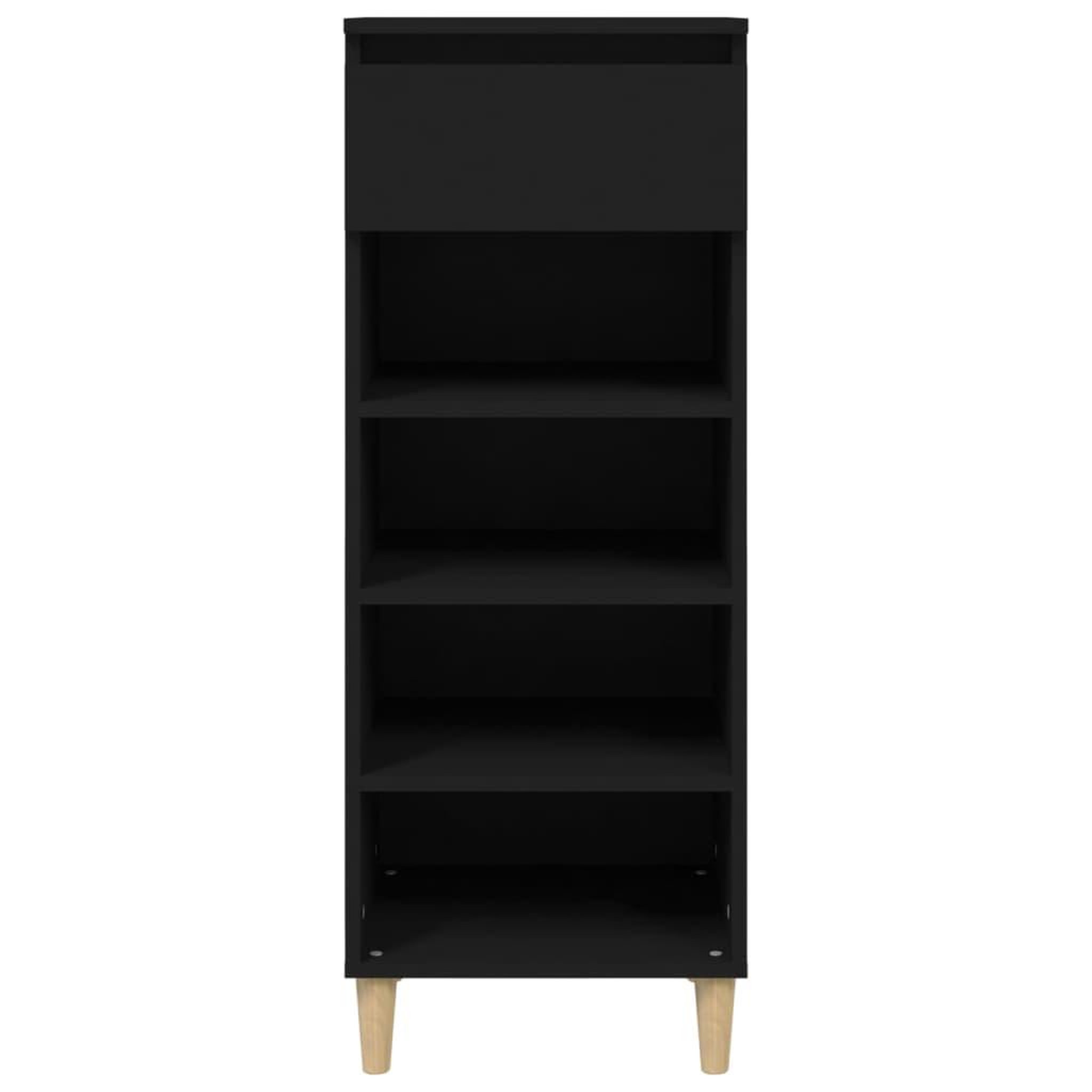 Voir la diapositive 3 : VIDAXL Armoire a chaussures Noir 40x36x105 cm Bois d'ingenierie