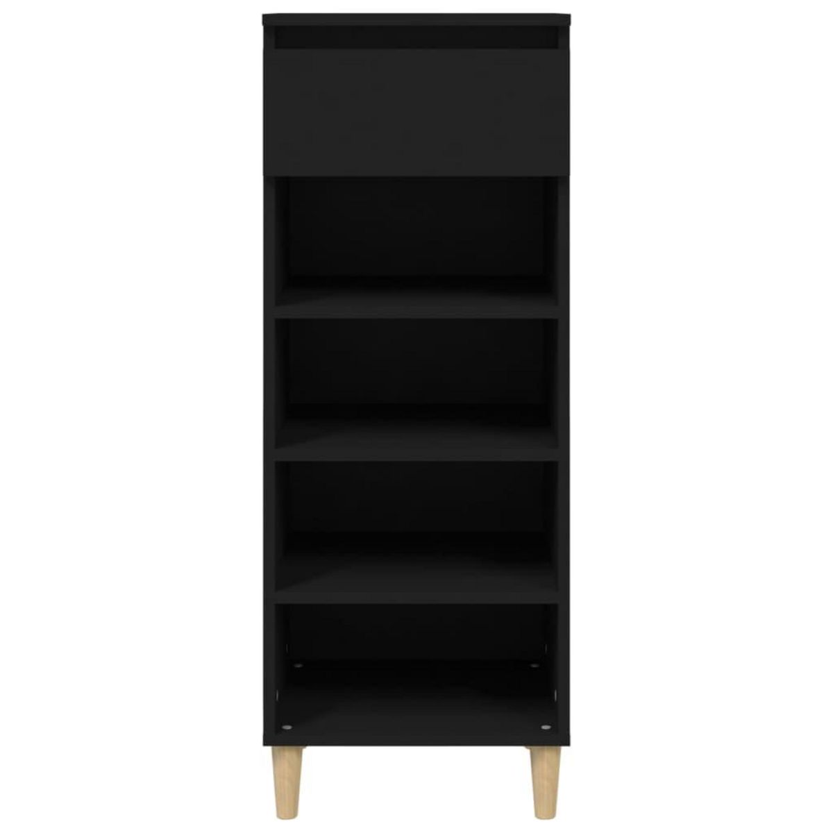 VIDAXL Armoire a chaussures Noir 40x36x105 cm Bois d'ingenierie