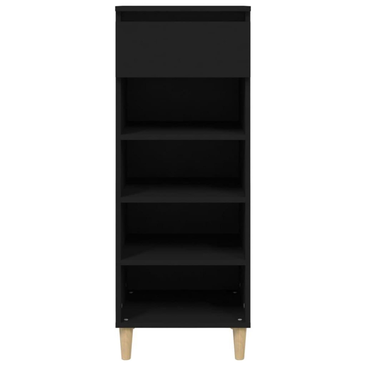 VIDAXL Armoire a chaussures Noir 40x36x105 cm Bois d'ingenierie