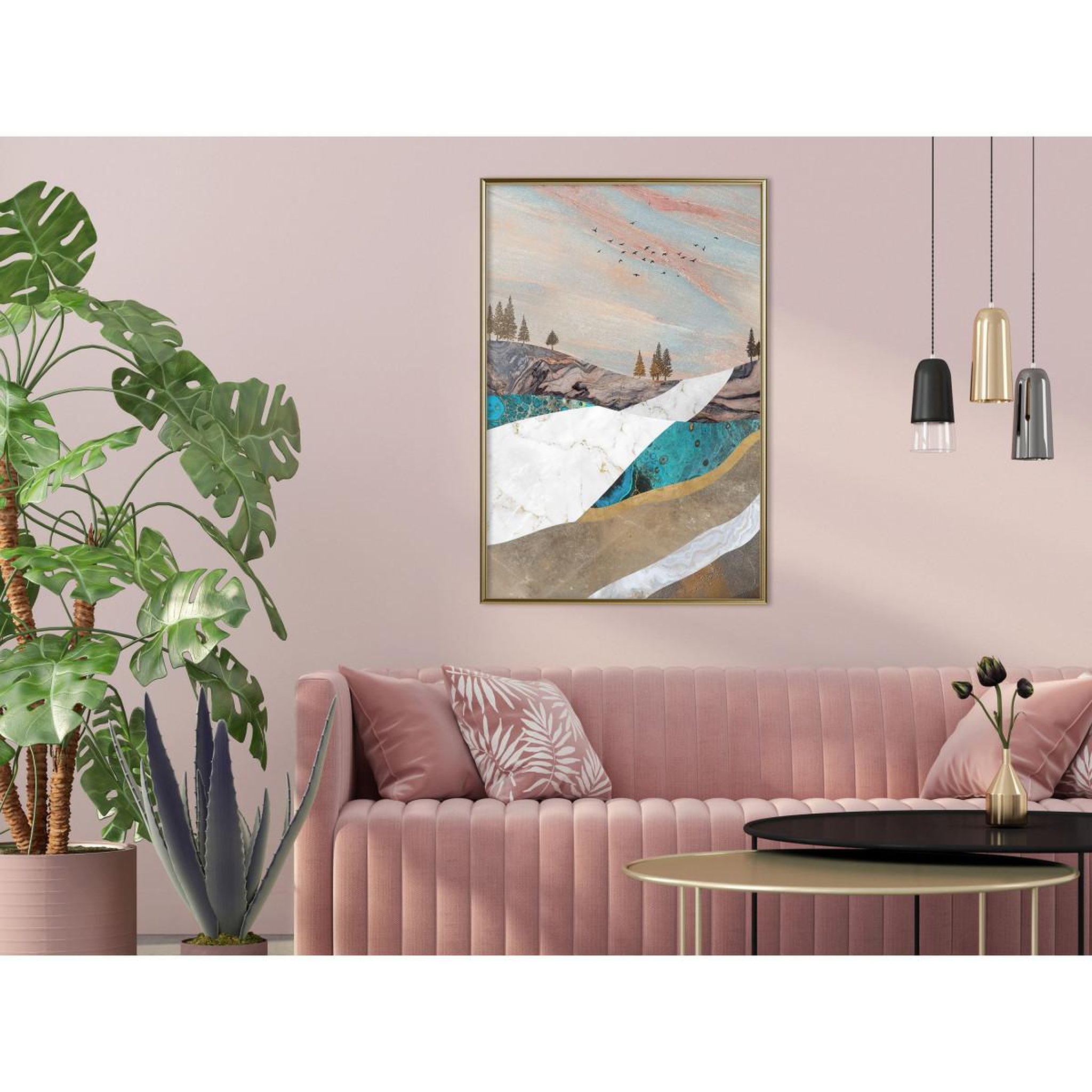 Voir la diapositive 2 : Paris Prix Affiche Murale Encadrée  Painted Landscape