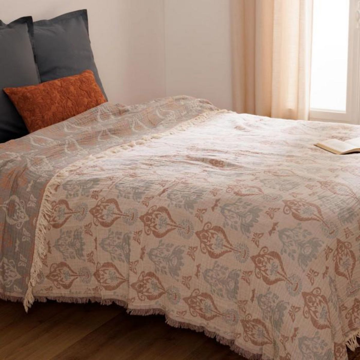 ATMOSPHERA Dessus de Lit  Little Cottage  240x260cm Multicolore