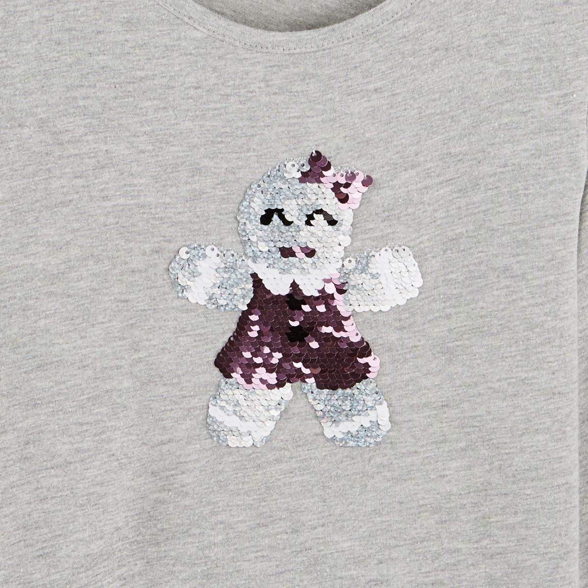 IN EXTENSO T-shirt manches longues à sequins réversibles fille