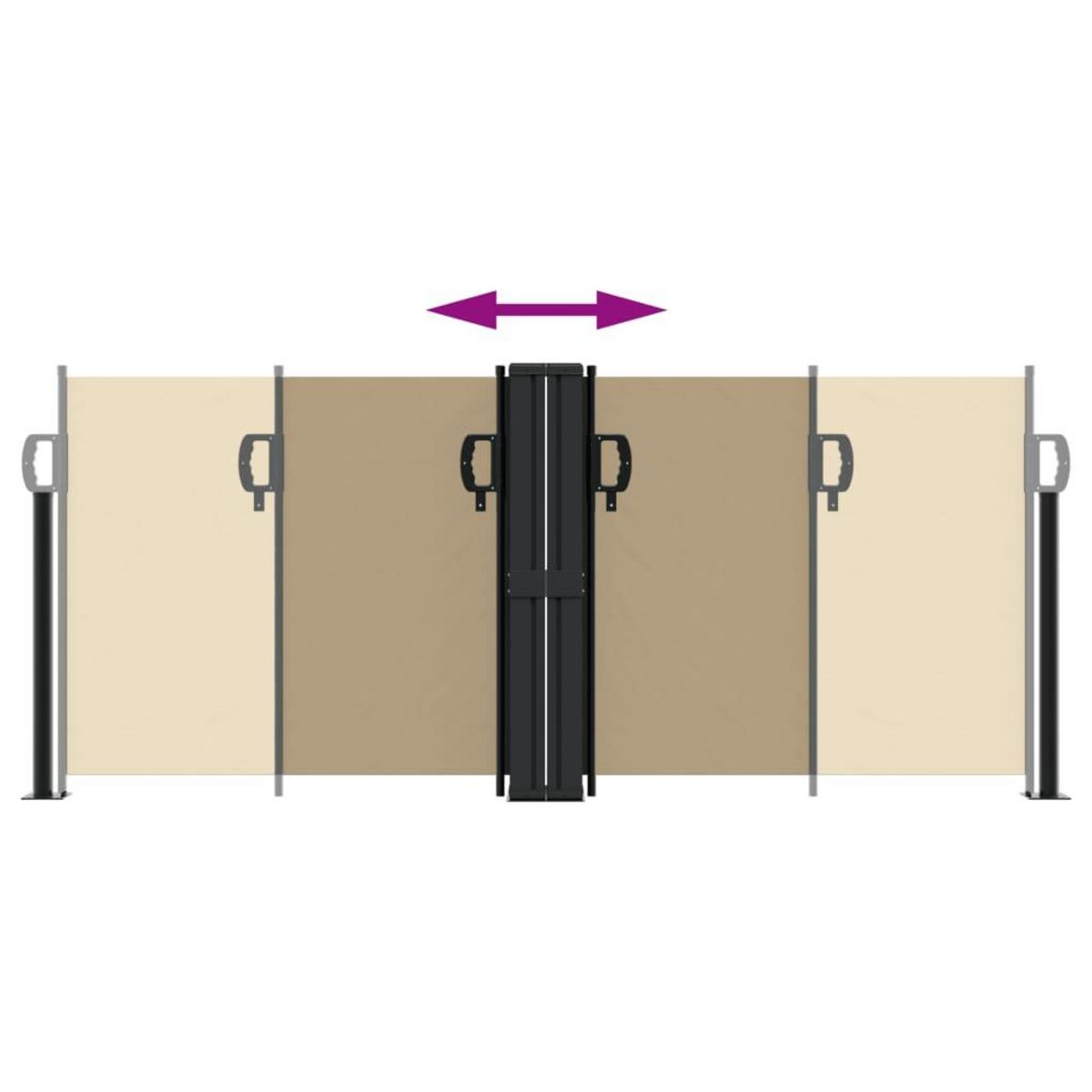 VIDAXL Auvent lateral retractable beige 100x600 cm