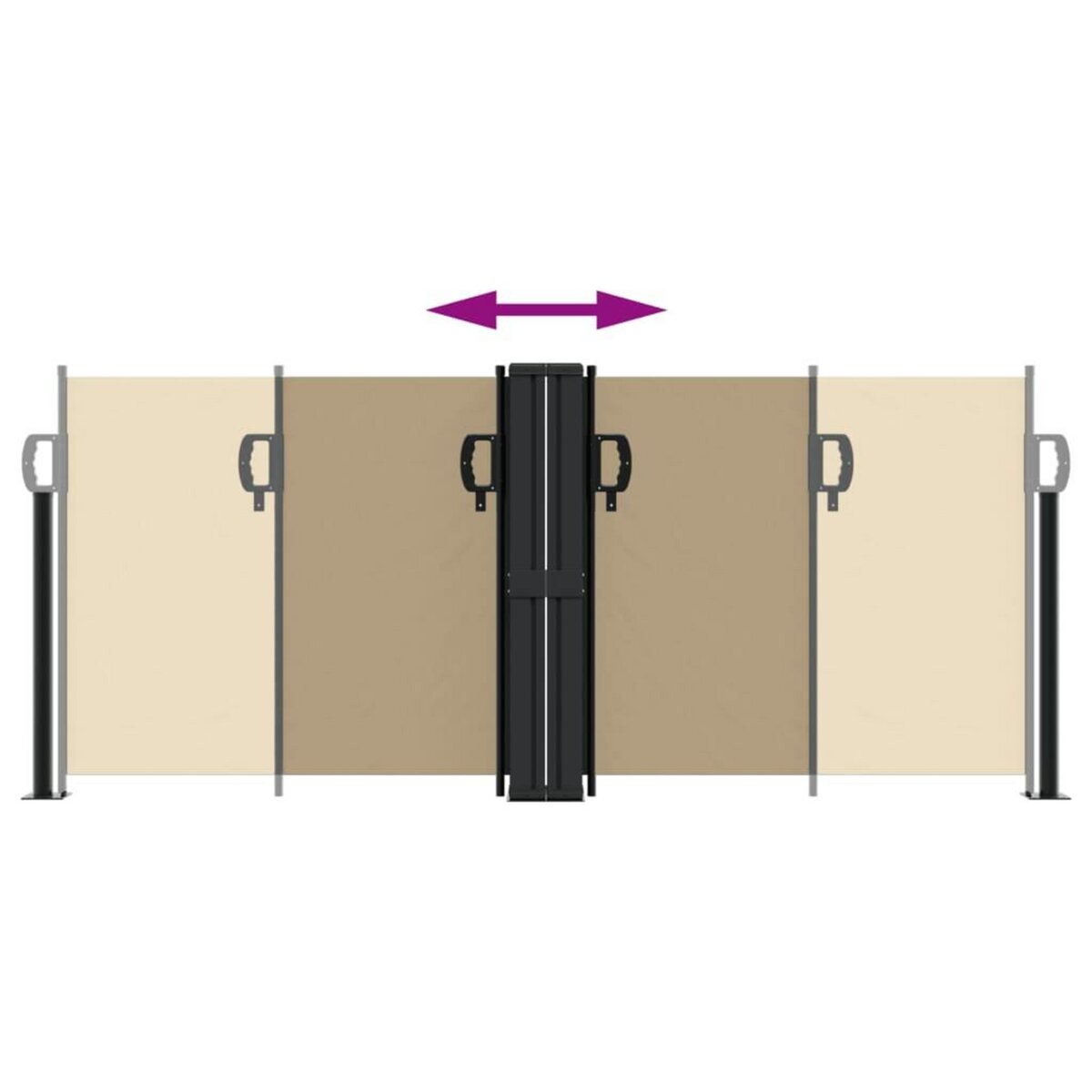 VIDAXL Auvent lateral retractable beige 100x600 cm