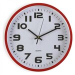 MARKET24 Horloge Murale Plastique (4,2 x 30,5 x 30,5 cm) Rouge