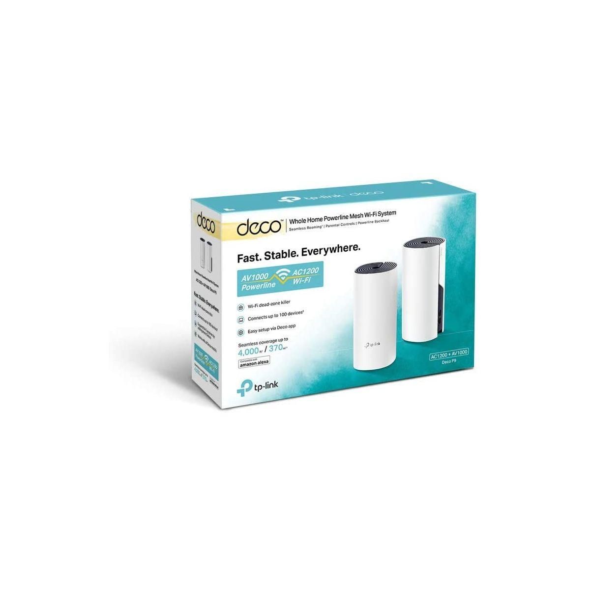 TP-LINK Routeur Wifi Déco P9 Wifi Mesh hybride AC1200 + CPL