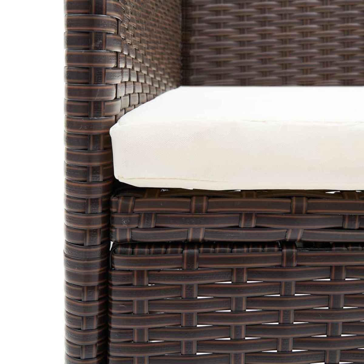 VIDAXL Chaises de salle a manger de jardin 4 pcs Resine tressee Marron