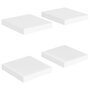 Voir la diapositive 2 : VIDAXL Etageres murales flottantes 4 pcs blanc 23x23,5x3,8 cm MDF