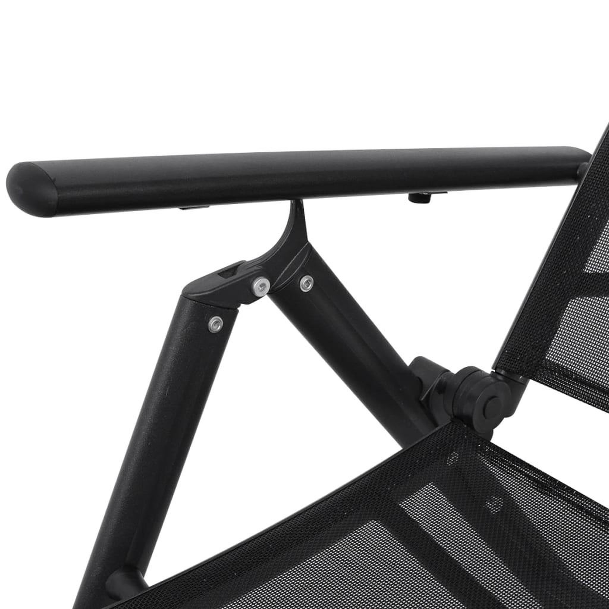 Voir la diapositive 4 : VIDAXL Chaise longue pliable Aluminium Noir