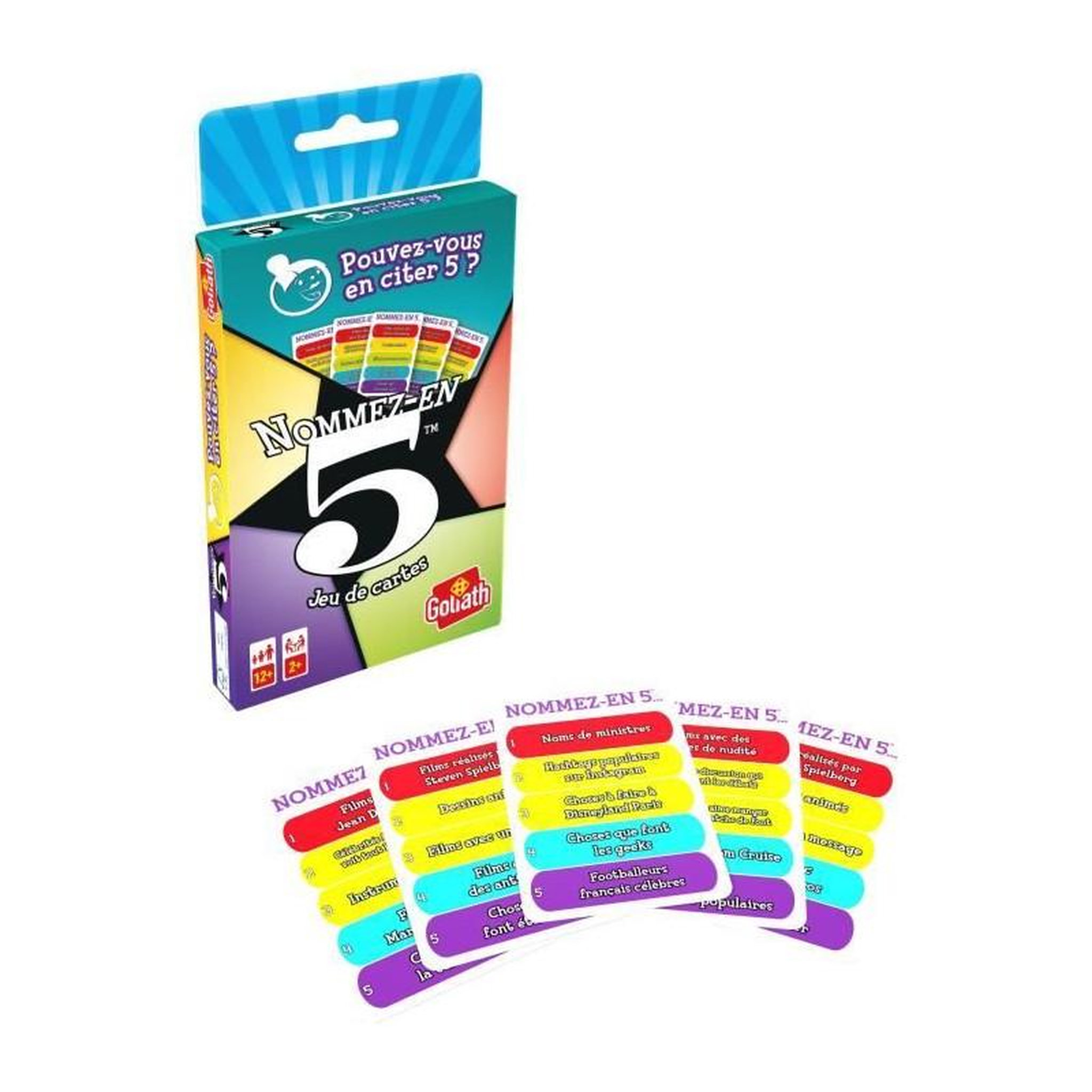 Voir la diapositive 5 : GOLIATH Jeu de cartes Goliath Nommez-en 5 multicolore