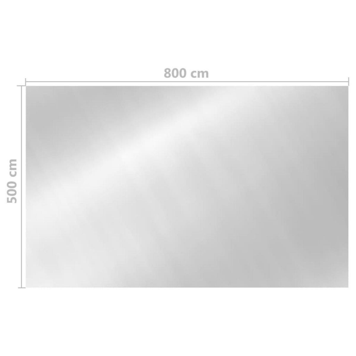 VIDAXL Couverture de piscine rectangulaire 800x500 cm PE Argente